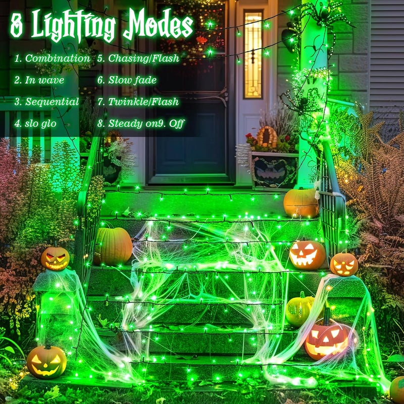 FFZZKJ Christmas Lights String Total 100LED Battery Operated Outdoor 8 Modes with Timer 16.4Ft*2, 50LED*2 Waterproof Fairy Lights Indoor for Christmas Decor, Green, 2-Pack - Image 2
